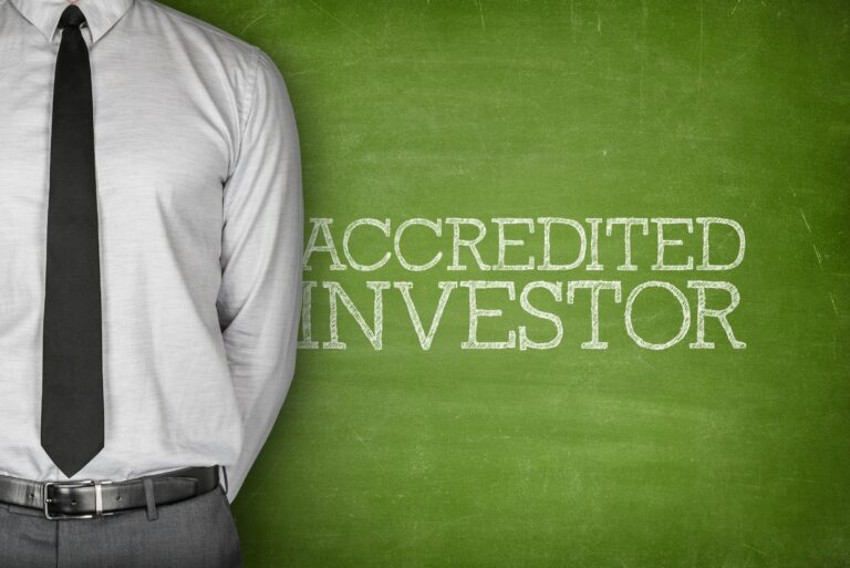 Accredited Investor Man In Suit Chalkboard