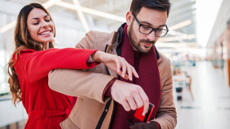Couple Spending Shopping Credit Card Budget