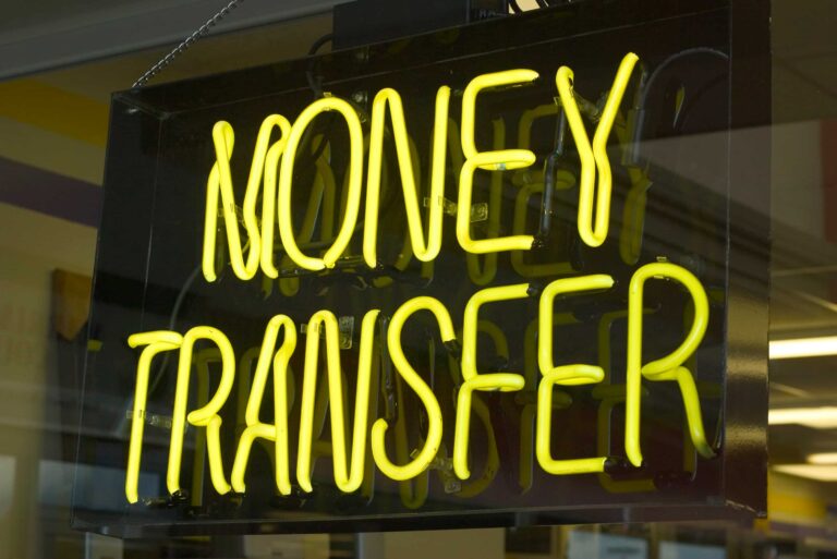 Money Transfer Neon Sign