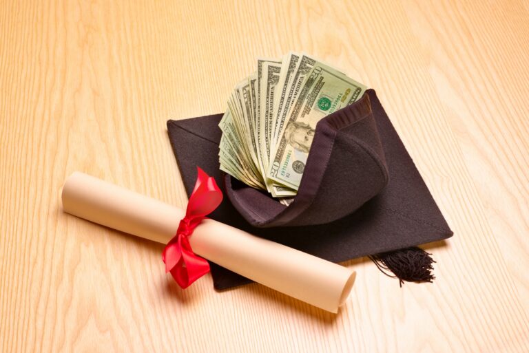 Rolled Diploma Mortar Board Money Inside